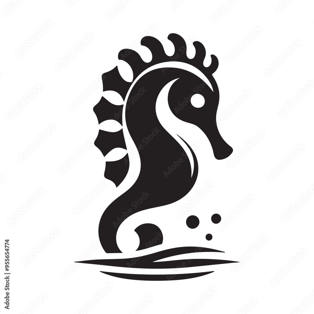 Stunning Seahorses Silhouette Vector Illustrations for Creative Projects Stunning Seahorses Silhouette Vector Illustrations for Creative Projects