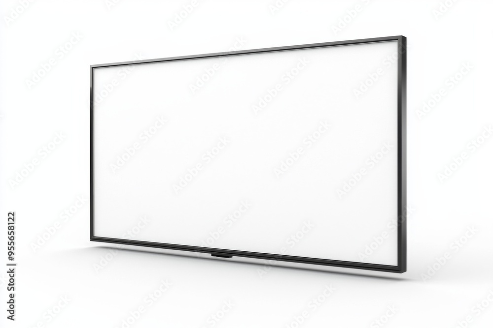 TV screen mockup on isolated background created with Generative AI TV screen mockup on isolated background created with Generative AI
