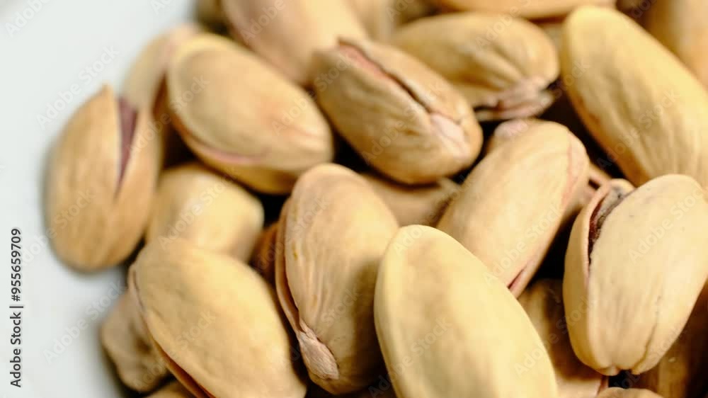 Close-up of green peanuts on a rotating background Close-up of green peanuts on a rotating background