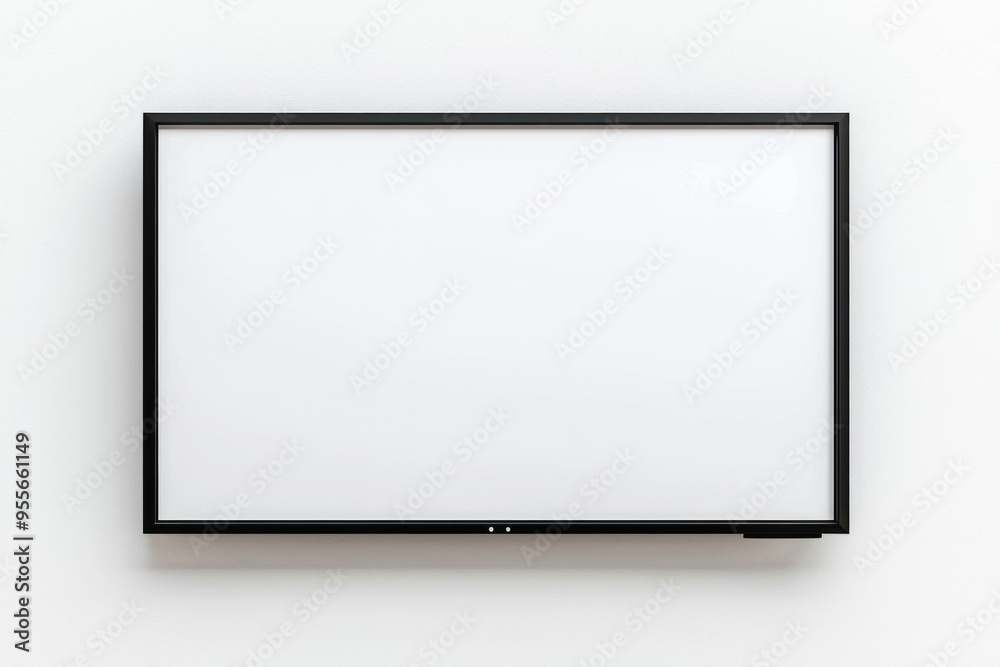 TV screen mockup on isolated background created with Generative AI TV screen mockup on isolated background created with Generative AI