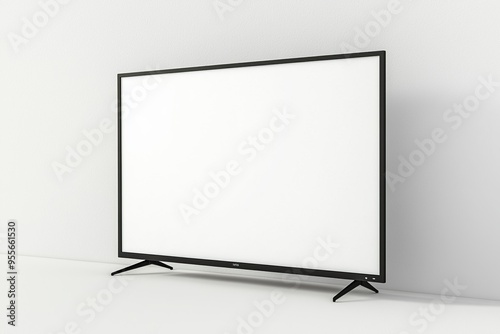 TV screen mockup on isolated background created with Generative AI