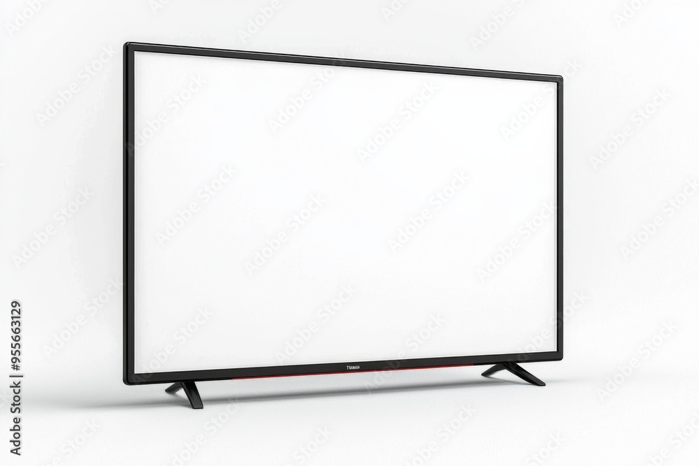 TV screen mockup on isolated background created with Generative AI TV screen mockup on isolated background created with Generative AI