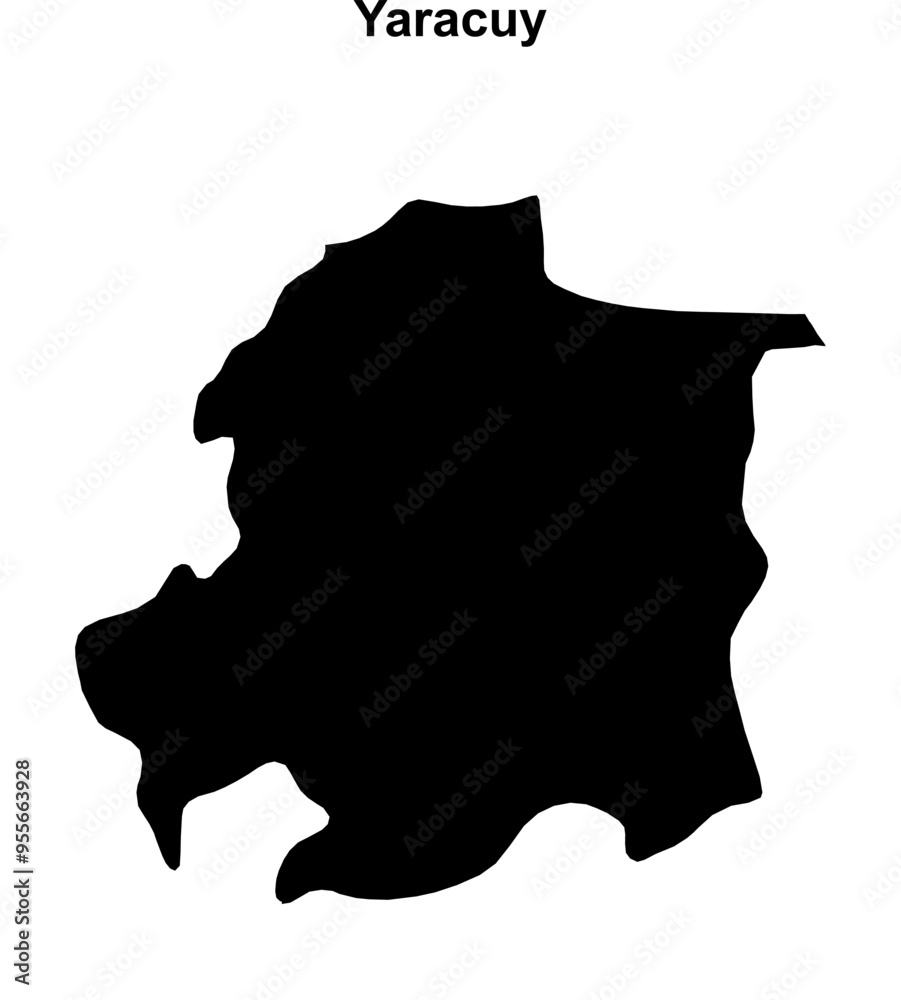 Yaracuy state blank outline map
