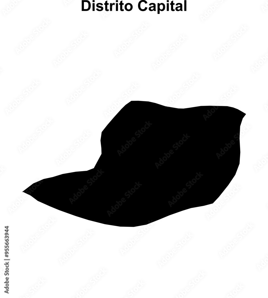 Distrito Capital state blank outline map Distrito Capital state blank outline map