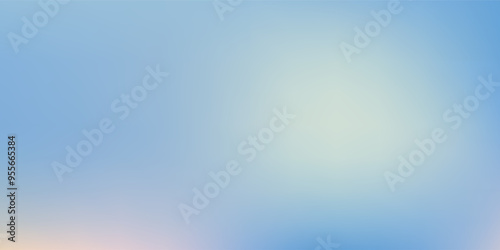Abstract cirrus clouds. Light blue, pink color vector banner. Pastel gradient sky pattern. Blurred light fuzz colorful gradient background