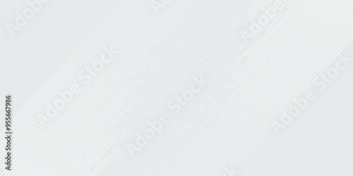 Abstract white glowing geometric lines on gray background. Modern shiny blue circle lines pattern. Futuristic technology concept