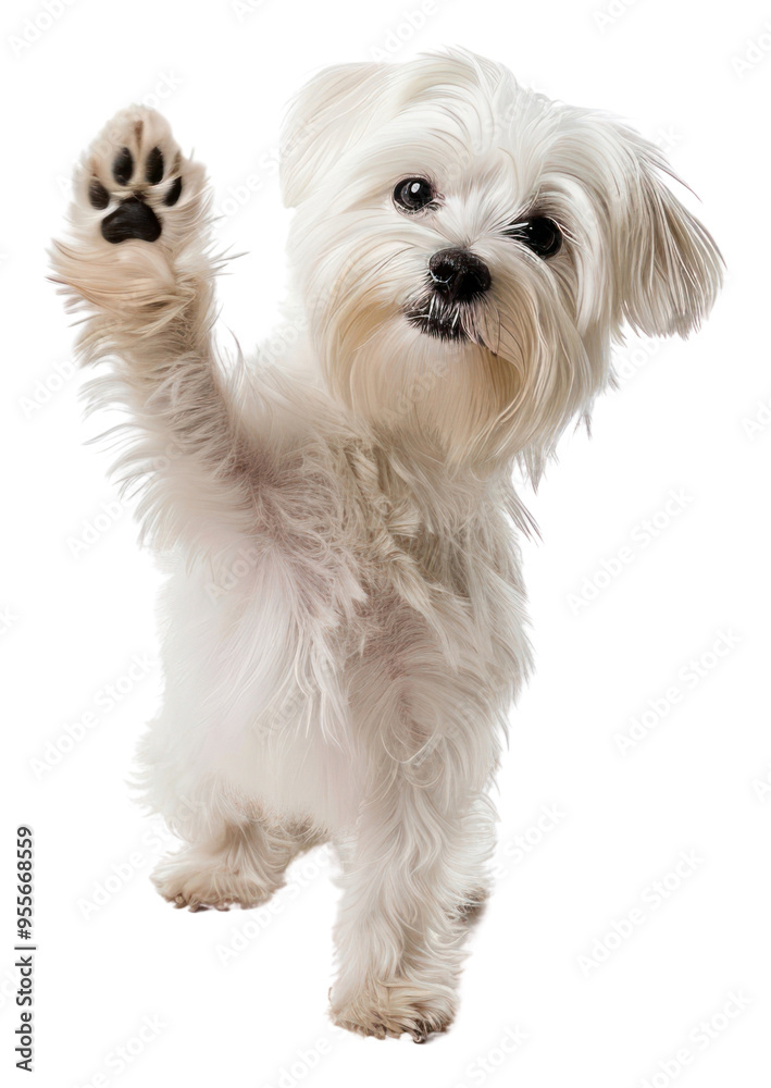 PNG  Dog maltese mammal animal.