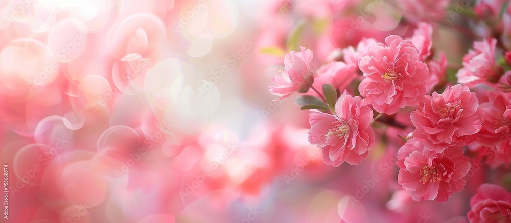 Blurred Beautiful Pink Flowers For Background Blurred Beautiful Pink Flowers For Background