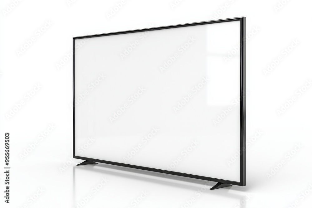 TV screen mockup on isolated background created with Generative AI TV screen mockup on isolated background created with Generative AI