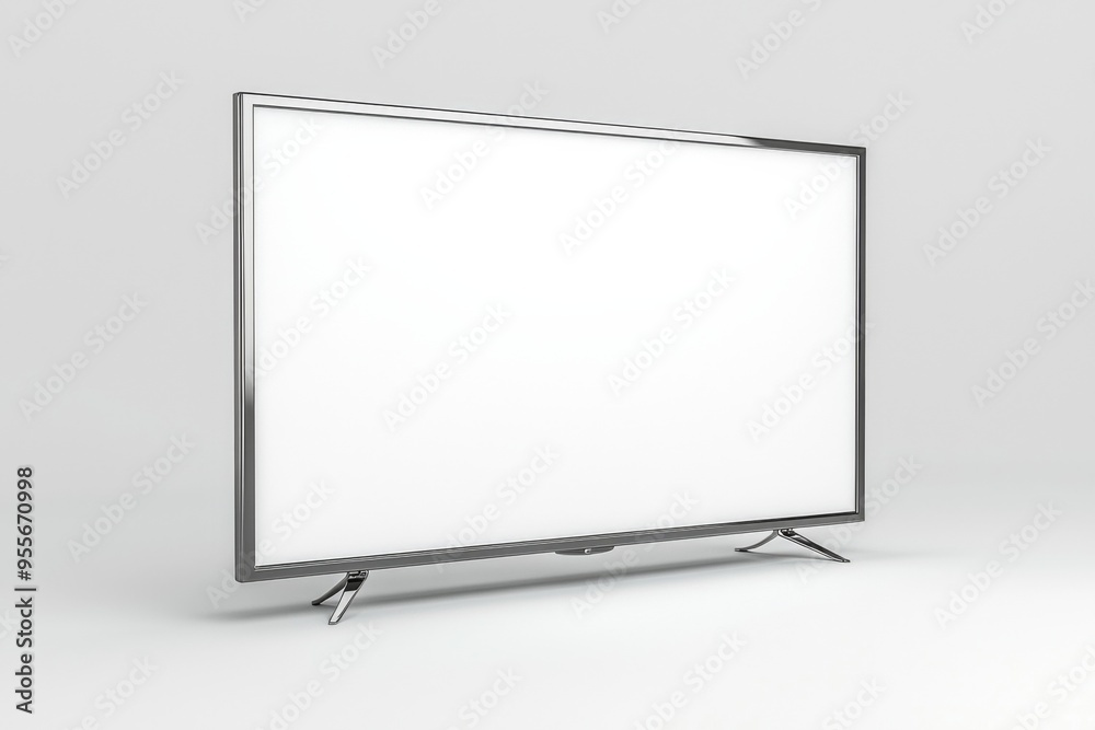 TV screen mockup on isolated background created with Generative AI TV screen mockup on isolated background created with Generative AI