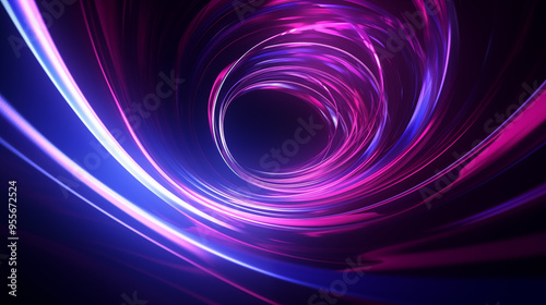 Modern abstract motion design with high-speed light beams and curved effects, perfect for technology backgrounds.