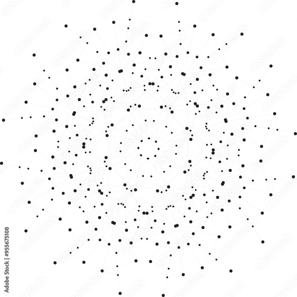 Connected dots abstract design Connected dots abstract design