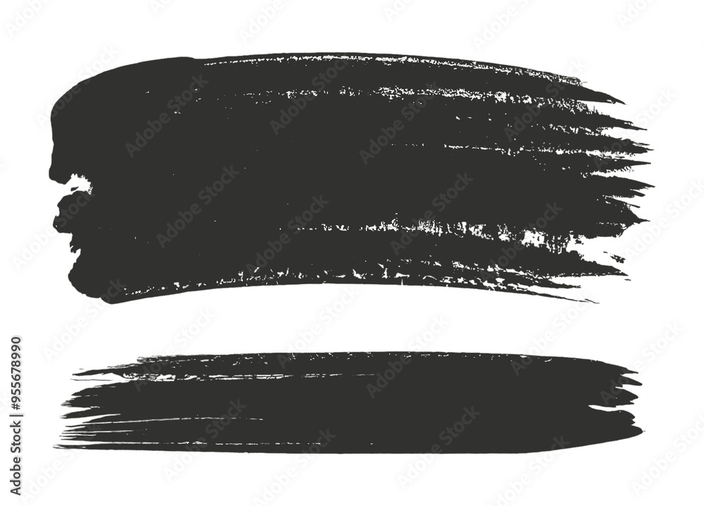 Fototapeta premium Brush strokes in dark gray create a dramatic, textured effect