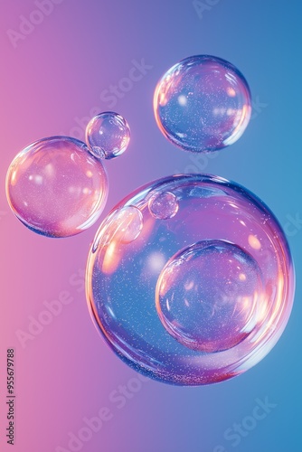 multi-colored soap bubbles Generative AI