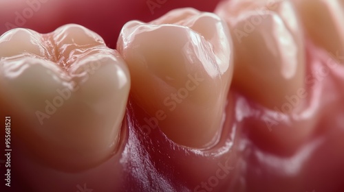 Healthy teeth close-up. Dental health concept