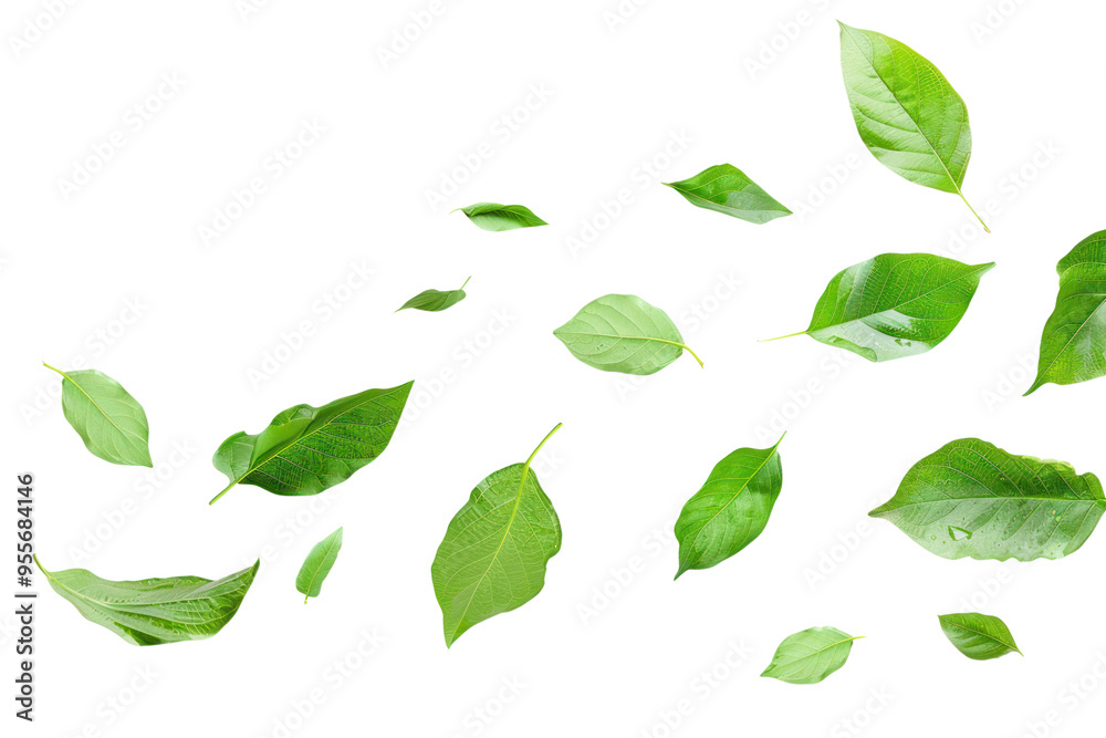 PNG Fresh green leaves on white PNG Fresh green leaves on white