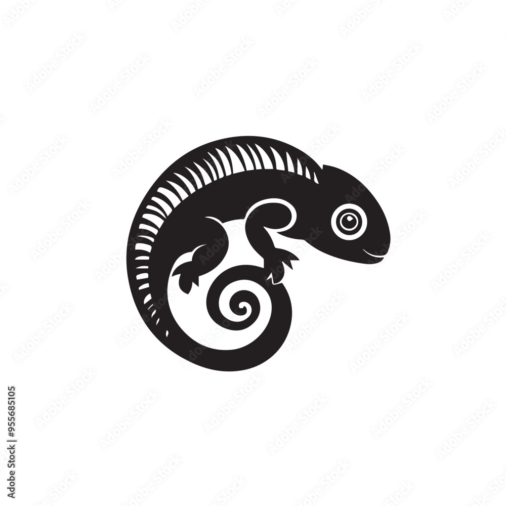 Chameleon in cartoon, doodle style . Image for t-shirt, web, mobile apps and ui. Isolated 2d vector illustration in logo, icon, sketch style, Eps 10, black and white. AI Generative Chameleon in cartoon, doodle style . Image for t-shirt, web, mobile apps and ui. Isolated 2d vector illustration in logo, icon, sketch style, Eps 10, black and white. AI Generative