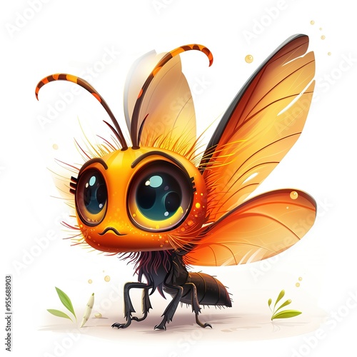 Firefly Jealousy emotion fantasy animal cartoon isolated whitebackground