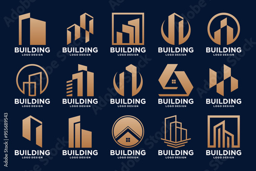 Collection of building logo design