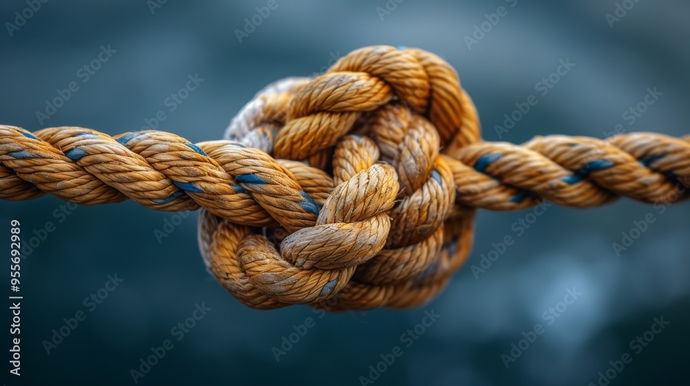 Sea knot on a rope Sea knot on a rope
