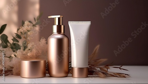 Beauty product packaging mockup with an elegant touch.