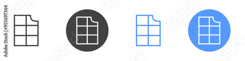 Chocolate icon Flat set in black and white color