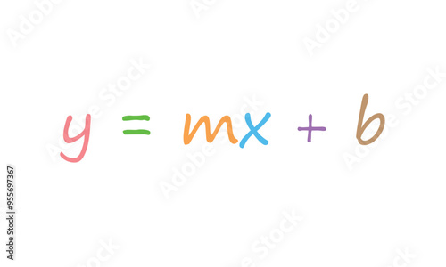 The slope intercept form equation in mathematics.