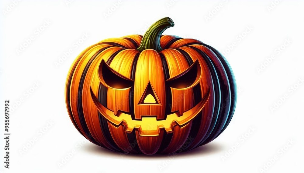 Fototapeta premium halloween pumpkin isolated on white