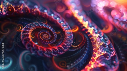 Hypnotic spirals and loops weaving a captivating visual tapestry