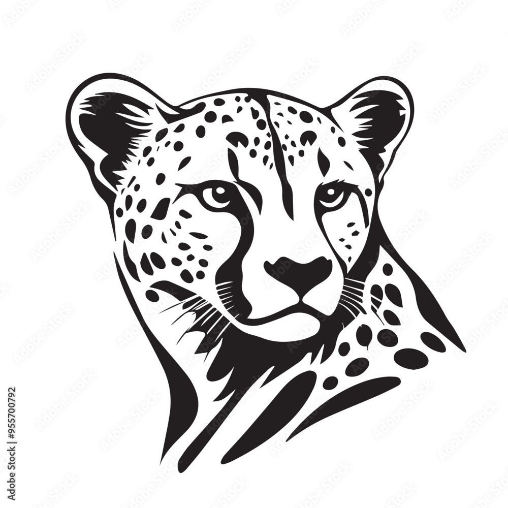Cheetah in cartoon, doodle style . Image for t-shirt, web, mobile apps and ui. Isolated 2d vector illustration in logo, icon, sketch style, Eps 10, black and white. AI Generative Cheetah in cartoon, doodle style . Image for t-shirt, web, mobile apps and ui. Isolated 2d vector illustration in logo, icon, sketch style, Eps 10, black and white. AI Generative