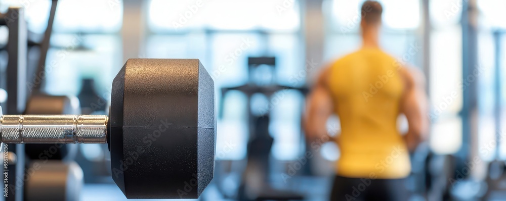 Morning workout in a gym, Monday morning, energetic and focused Morning workout in a gym, Monday morning, energetic and focused