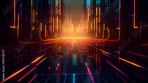 abstract background, building evening view