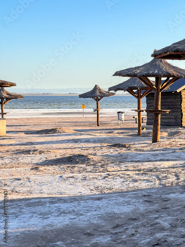 beach at sunset  photo