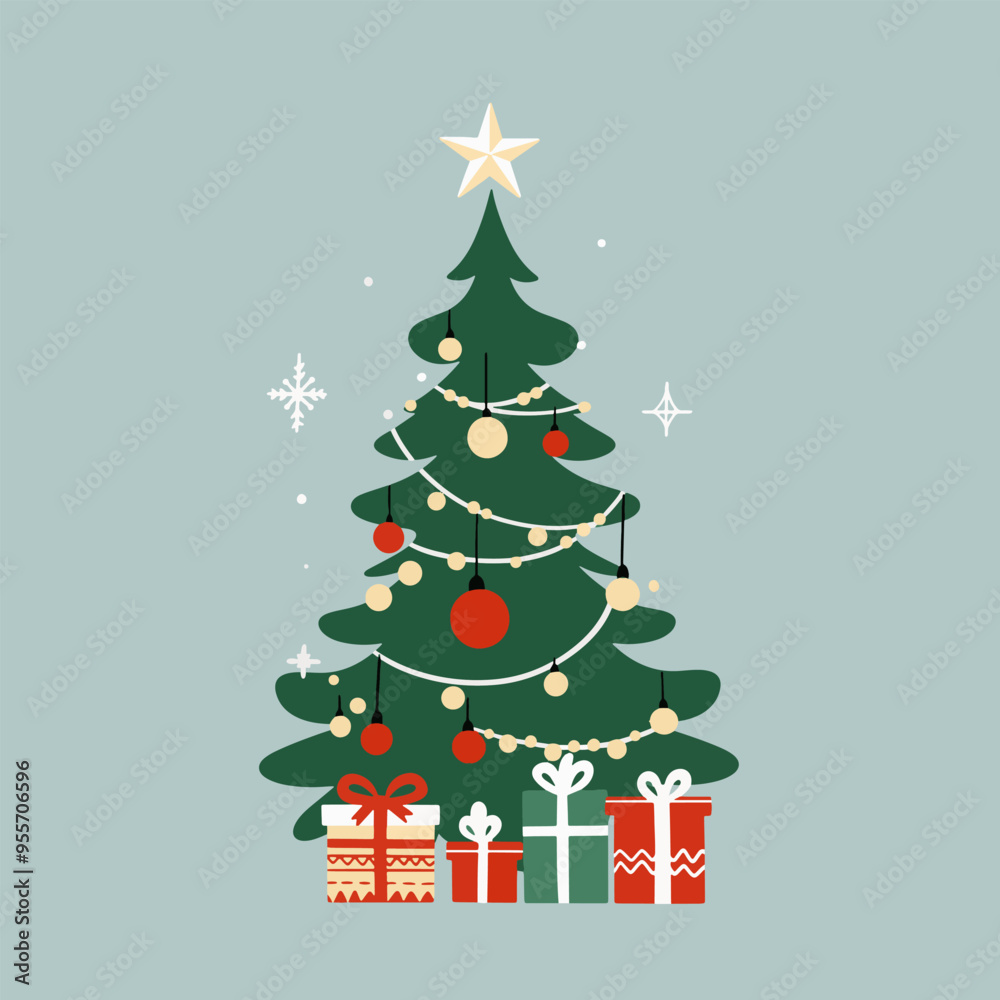 Christmas trees set isolated on white background. Vector illustration. Christmas trees set isolated on white background. Vector illustration.