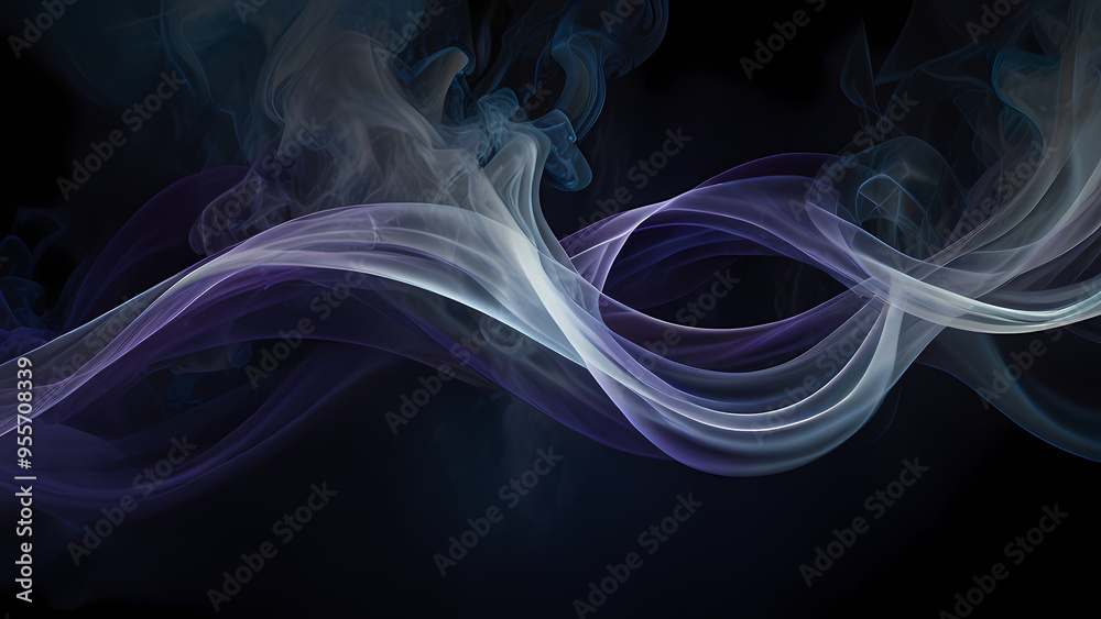 Fototapeta premium Whirling smoke patterns intertwining in a dance of light and dark tones