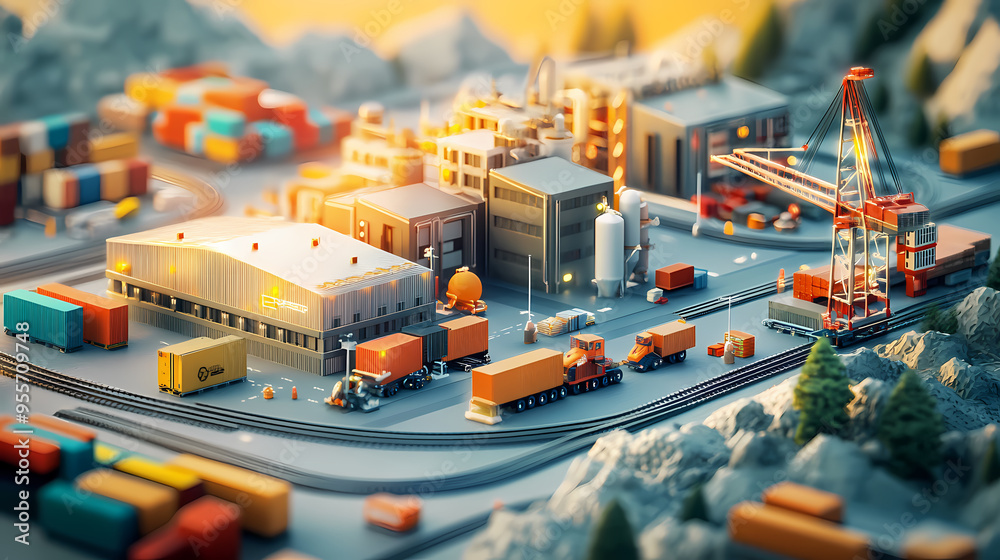 Ai generated. ai generative. realistic render of logistic business transport warehouse dock station. factory and transport house. graphic art illustration.illustraton. Industrial. Illustration Ai generated. ai generative. realistic render of logistic business transport warehouse dock station. factory and transport house. graphic art illustration.illustraton. Industrial. Illustration