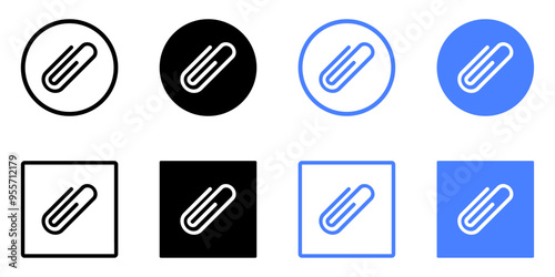 Link icon paperclip attached file icons web page url buttons attachment document sign symbol