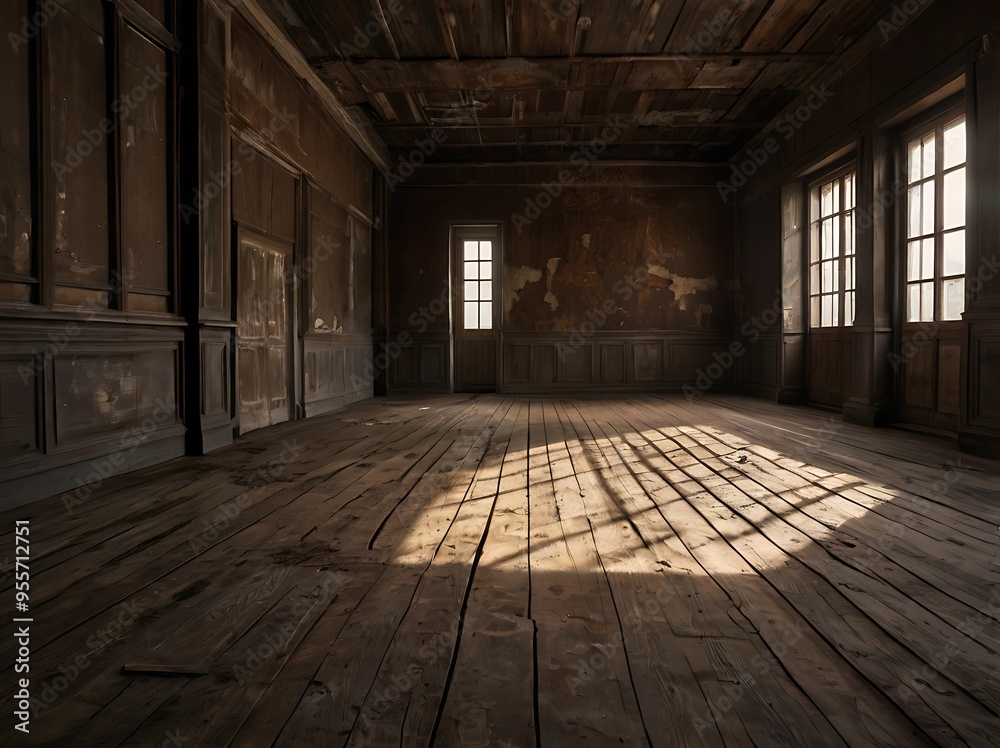 Old abandoned house living room indoor view textured rotten brown and white wall Old abandoned house living room indoor view textured rotten brown and white wall