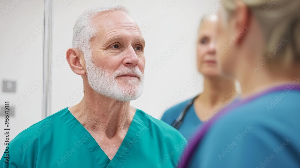 Elderly man with a caregiver during a physical therapy session, organized and attentive care Elderly man with a caregiver during a physical therapy session, organized and attentive care