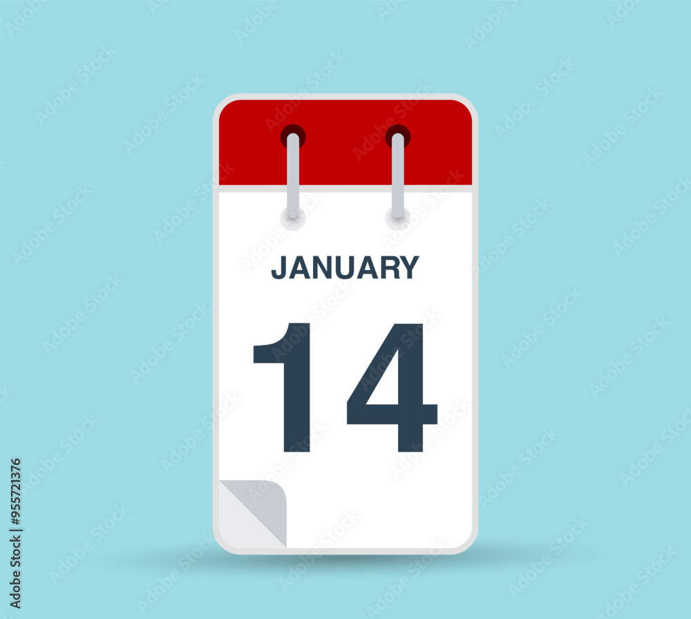 January 14 Vertical calendar leaf January 14 Vertical calendar leaf