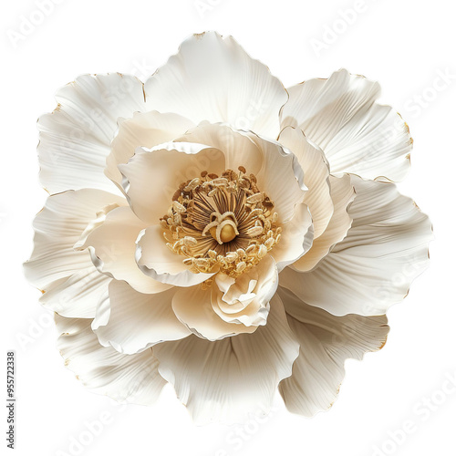 Fresh White Flower on Transparent Background