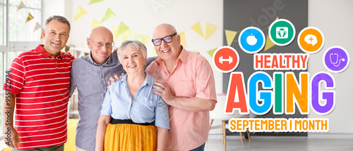 Senior people celebrating B...