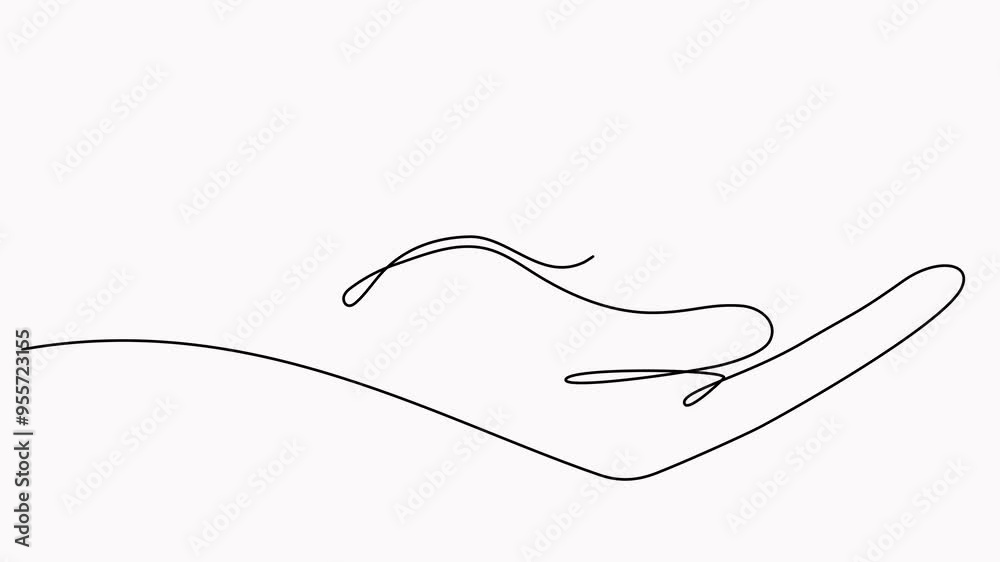 Hand holds flower continuous line art drawing animation. Plumeria one line symbol video. Animated frangipani blossom. Hand holds flower continuous line art drawing animation. Plumeria one line symbol video. Animated frangipani blossom.