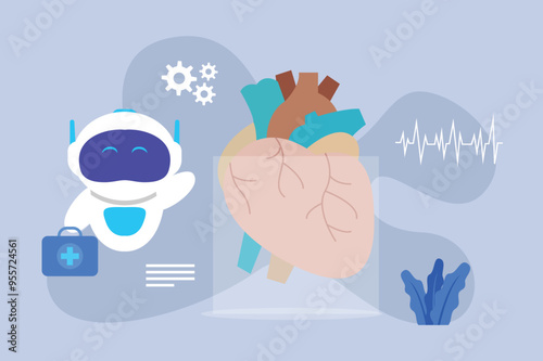 AI healthcare and medical research. Innovative diagnosis and treatment methodic