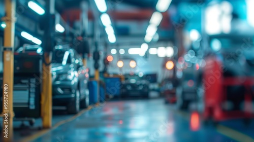 Wallpaper Mural mechanical workshop out of focus Torontodigital.ca