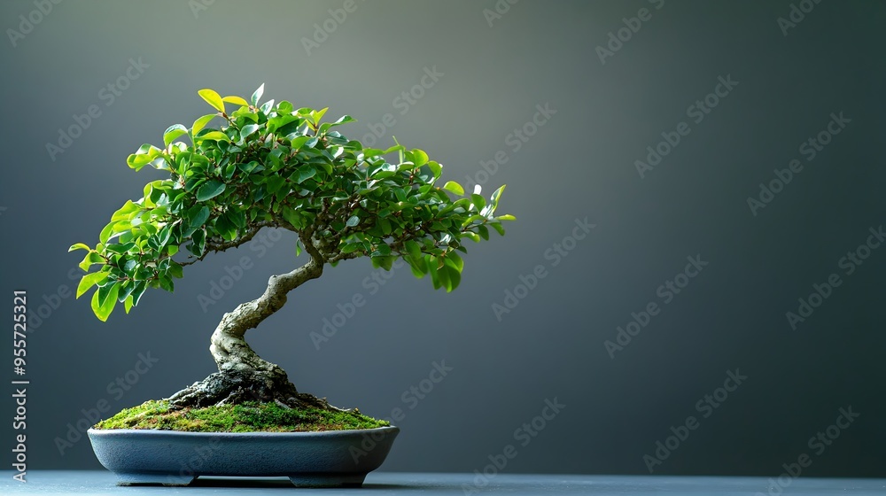 Captivating Bonsai Tree in Serene Garden Setting Captivating Bonsai Tree in Serene Garden Setting
