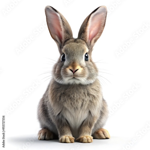 rabbit white background