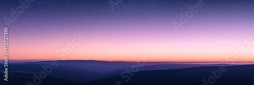 Twilight Sky Stars Soft Colors Gradient Subtle Star Appearance. Day Night Transition.