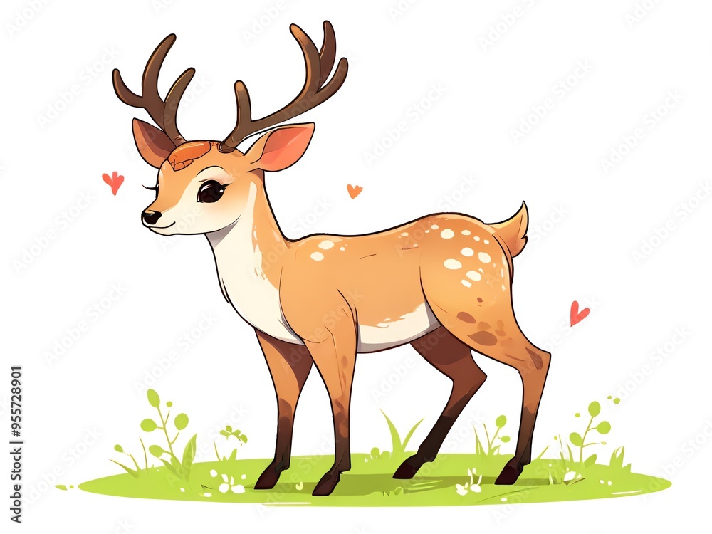 Adorable Fawn in a Lush Meadow