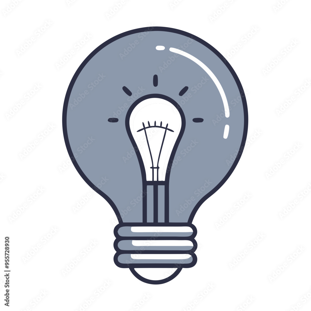 A gray light bulb icon, signifying ideas, innovation, and creativity A gray light bulb icon, signifying ideas, innovation, and creativity